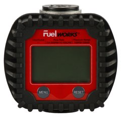 Електронний, точний лічильник Petroline Fuelworks GM-120LMP для дизельного пального та оливи з пропускною здатністю до 120 л/хв та різьбою підключення BSPP 1"