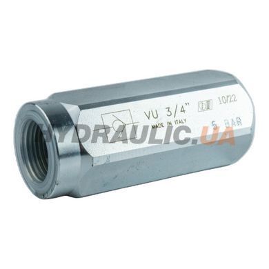 Зворотній клапан VU 3/4 V0620/5 110 л/хв 5 бар Oleodinamica Marchesini для високого тиску