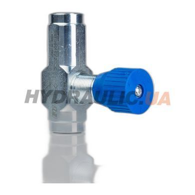 Дроссель масляный для гидравлики с обратным клапаном VRFU 90&deg; | 1/2" BSP, 50 л/мин, 0,5-350 Бар