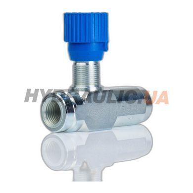 Дроссель масляный для гидравлики с обратным клапаном VRFU 90&deg; | 1/2" BSP, 50 л/мин, 0,5-350 Бар
