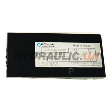 Клапан запобіжний модульного монтажу UZPR6-32/100-2ATBT Ponar, NG6, 100 bar, канали A&rarr;T + B&rarr;T