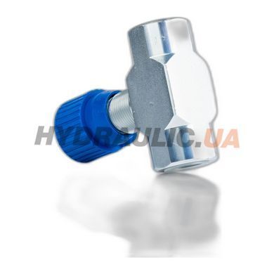 Дроссель масляный для гидравлики без обратного клапана VRFB 90&deg; | 1/2" BSP, 50 л/мин, 350 Бар