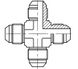 Адаптер хрестовина зовнішня різьба JIC - JIC, J K