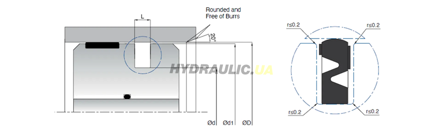 Манжета штока армированная K54 100х88х4 PU Kastas, 100, 88, PU, 88.00, 100.00