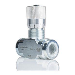 Дроссель масляный для гидравлики без обратного клапана VRFB 90&deg; | 3/4" BSP, 80 л/мин, 280 Бар