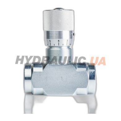Дроссель масляный для гидравлики без обратного клапана VRFB 90&deg; | 3/4" BSP, 80 л/мин, 280 Бар