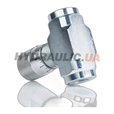 Дроссель масляный для гидравлики без обратного клапана VRFB 90&deg; | 3/4" BSP, 80 л/мин, 280 Бар