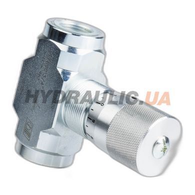 Дроссель масляный для гидравлики без обратного клапана VRFB 90&deg; | 3/4" BSP, 80 л/мин, 280 Бар