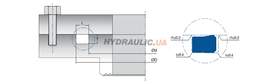 Статичне ущільнення K82 31,3х39,7х2,85 PTFE+NBR Kastas