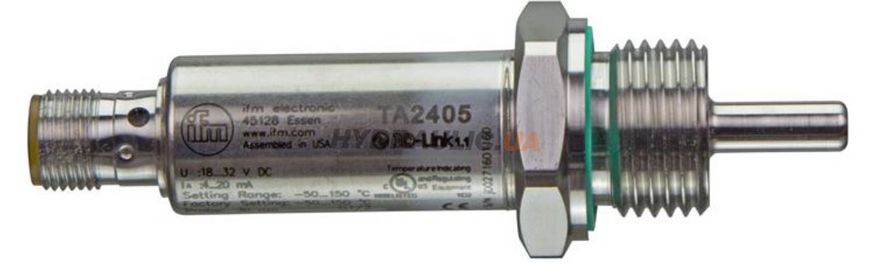 Датчик температури TA2405 з одним аналоговим виходом, температурний діапазон від -50°С до +150°С, Pmax - 400 BAR, G 1/2" BSP, IFM
