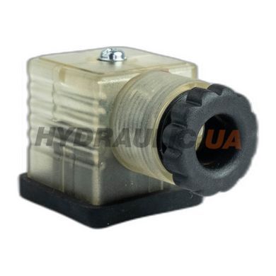 Разъём G1TU2DL1 24V DC с LED-индикатором для гидрораспределителя, Италия