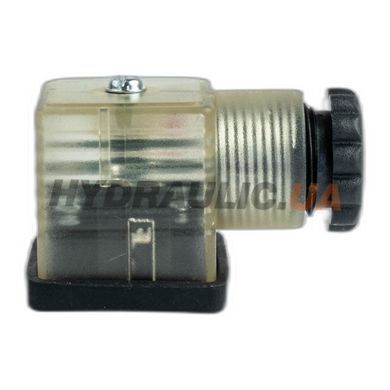 Разъём G1TU2DL1 24V DC с LED-индикатором для гидрораспределителя, Италия