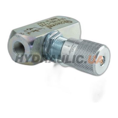 Дроссель масляный для гидравлики с обратным клапаном STUF120 | резьба 1/2" BSP, пропускная способность 50 л/мин, 400 БАР, OLEOWEB