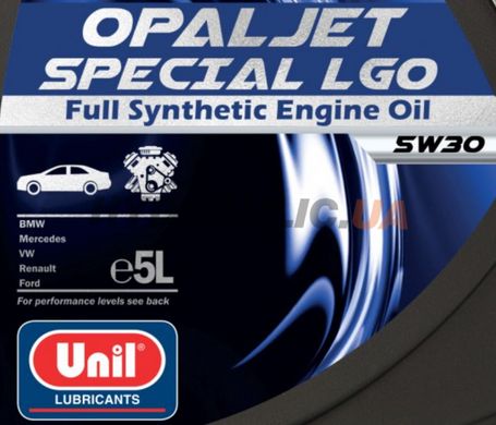 Синтетична моторна олива UNIL OPALJET SPEC LGO 5W30, 5л