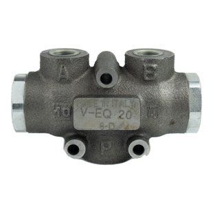 Делитель потока V-EQ10-20 (V-EQ 20 / V1003) шестерёнчатый 10-20 л/мин 250 бар Oleodinamica Marchesini для синхронных цилиндров