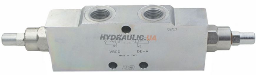 Клапан гальмівний (підпірний) двосторонній VBCD DE / A