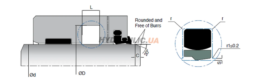 Уплотнение штока гидроцилиндра K704 380х410х15 PTFE+PA Kastas, 410, 380, PTFE+PA, 380.00, 410.00