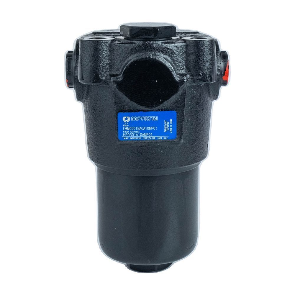 Фильтр напорный FMM0501BACA10NP01 подкл. G 1/2", 80 л/мин, 10 мкм, 420 БАР, Фиброволокно | MPFiltri Италия