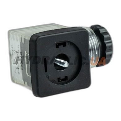 Разъём G1TU2RL3 220V AC с диодным мостом для гидрораспределителя, Италия