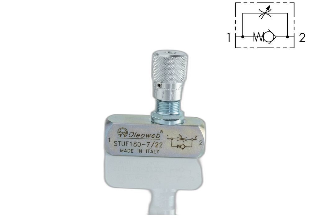Дросель зі зворотним клапаном STUF G1 1/4&Prime; 200 л/хв 350 бар | OLEOWEB, Італія