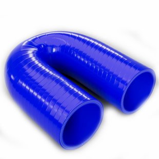 Патрубок силіконовий кутовий 180°, синій DN 25 мм, L=152, стінка 3 мм, робочий тиск 0,7 МПа