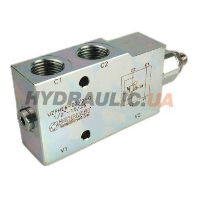 Клапан гальмівний Overcenter UZPHE6-02-2G WN6 60 л/хв, 210 бар (max 350) | Ponar, Польща