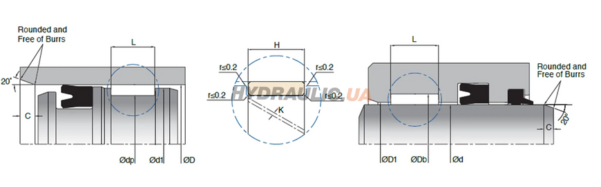 Напрямне кільце поршня K75 105х100х9,7 PTFE Kastas, 105, 100, PTFE, 100.00, 105.00
