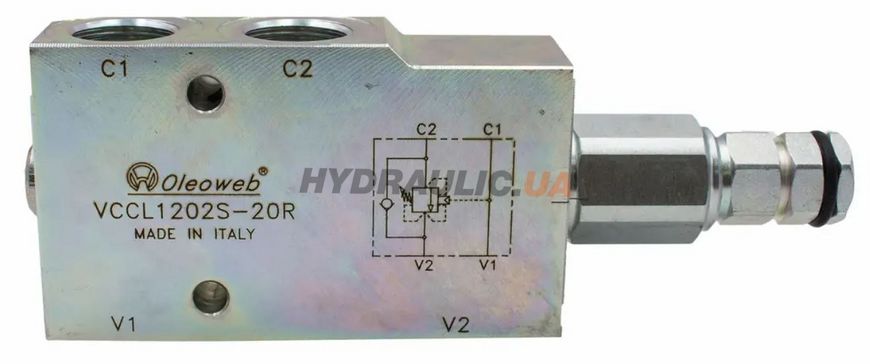 Клапан тормозной (контрбаланс) VCСL1202S, 350 bar, 1/2" BSP, 60 л/мин OLEOWEB