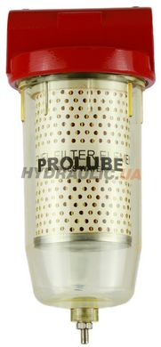 Фильтр-сепаратор Prolube для бензина и дизельного топлива со сменными картриджами 10 микрон и с резьбой подключения BSPP 1"