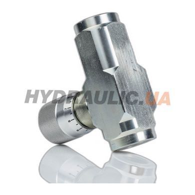 Дроссель масляный для гидравлики с обратным клапаном VRFU 90&deg; | 3/4" BSP, 80 л/мин, 0,5-280 Бар
