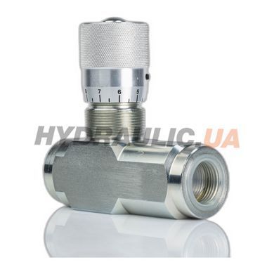 Дроссель масляный для гидравлики с обратным клапаном VRFU 90&deg; | 3/4" BSP, 80 л/мин, 0,5-280 Бар
