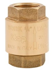 Клапан зворотній латунний (клапан-пластик) з внутрішньою різьбою G 1/2" | ITAP YORK Ду 15