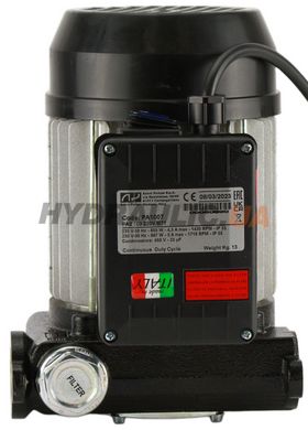 Професійний насос Adam Pumps PA2 220-100 для дизельного палива з продуктивністю до 100 л/хв та підключенням до мережі 220В.