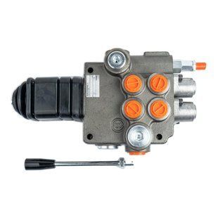 Гідророзподілювач 02P80-A1A1/Ju+3/-G моноблочний 2 секції 250 бар 80 л/хв, 2 &times; A1 + адаптер Ju+3 тросового керування, плита G | Badestnost, Болгарія