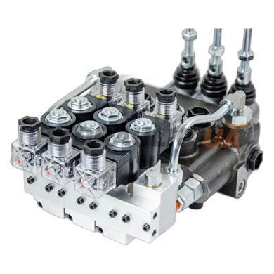 Гідророзподільник Badestnost P80 3-секційний, електродублювання 24 В &mdash; 3P80EHOR24V, 80 л/хв