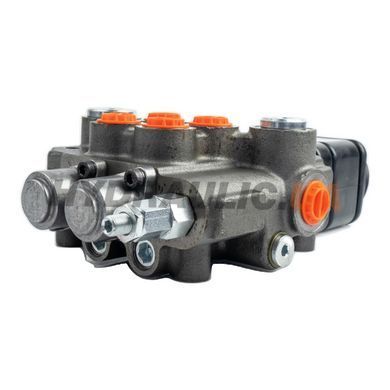 Гідророзподілювач 02P80-A1A1/Ju+3/-G моноблочний 2 секції 250 бар 80 л/хв, 2 &times; A1 + адаптер Ju+3 тросового керування, плита G | Badestnost, Болгарія