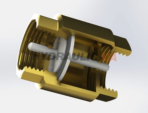 Клапан зворотній латунний (клапан-пластик) з внутрішньою різьбою G 1/2" | ITAP YORK Ду 15