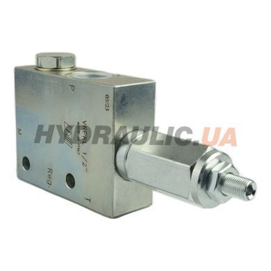 Клапан редукционно-переливной прямого действия VRPRL08 1/2&Prime; V0707, 30 л/мин, 10-60 бар с обратным клапаном | Oleodinamica Marchesini, Италия