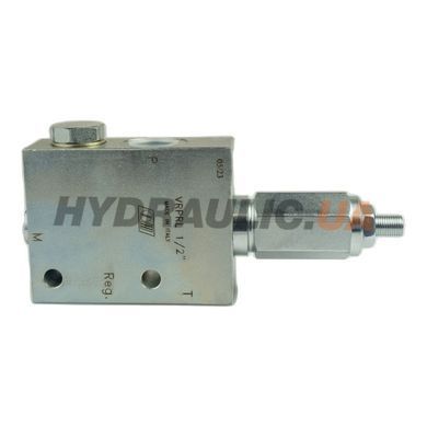 Клапан редукционно-переливной прямого действия VRPRL08 1/2&Prime; V0707, 30 л/мин, 10-60 бар с обратным клапаном | Oleodinamica Marchesini, Италия