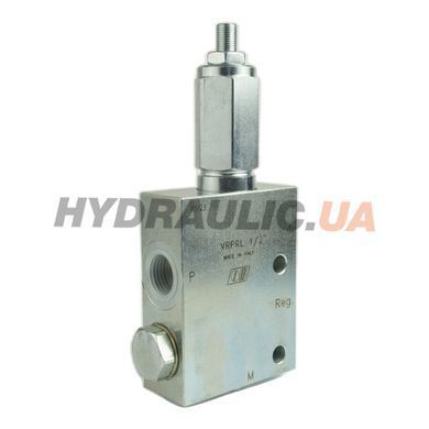 Клапан редукционно-переливной прямого действия VRPRL08 1/2&Prime; V0707, 30 л/мин, 10-60 бар с обратным клапаном | Oleodinamica Marchesini, Италия