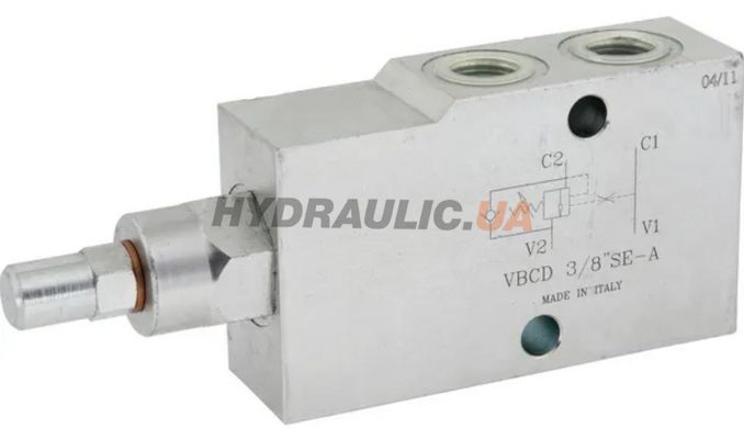 Клапан гальмівний (підпірний) односторонній VBCD SE/A