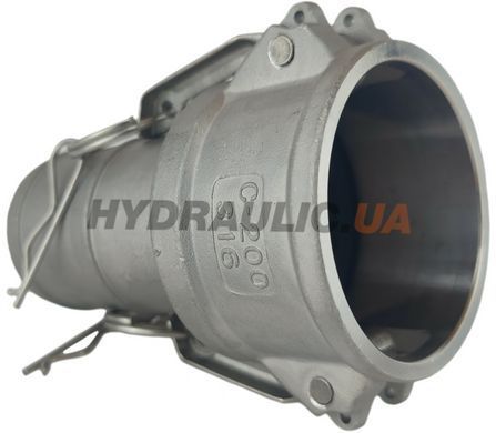 Муфта камлок тип C200 (2") для шланга, Нержавеющая сталь, ДУ 50, под рукав с внутренним диаметром 51 мм.