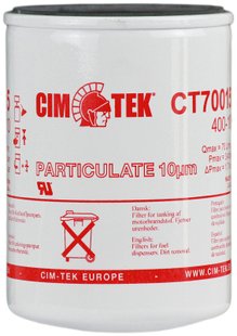 Фільтр тонкої очистки палива CIM-TEK 400-10, зі ступенем фільтрації 10 мікрон та пропускною здатністю до 80 л/хв.