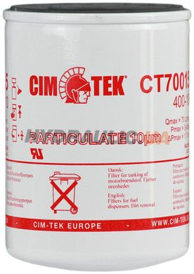 Фільтр тонкої очистки палива CIM-TEK 400-10, зі ступенем фільтрації 10 мікрон та пропускною здатністю до 80 л/хв.