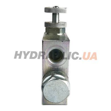 Регулятор витрати 3-ходовий пріоритетний RFP3 C/VU 1/2&Prime; V1120 зі зворотним клапаном, 80/60 л/хв, 350 бар | Oleodinamica Marchesini, Італія