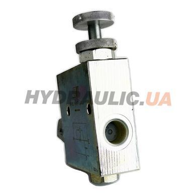 Регулятор витрати 3-ходовий пріоритетний RFP3 C/VU 1/2&Prime; V1120 зі зворотним клапаном, 80/60 л/хв, 350 бар | Oleodinamica Marchesini, Італія