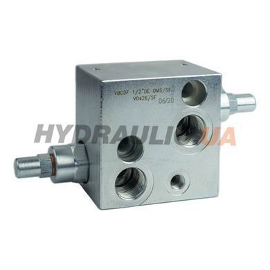 Клапан тормозной Overcenter VBCDF 1/2&Prime; DE OMS SF V0426, 50 л/мин, 350 бар, фланец Danfoss OMS | Oleodinamica Marchesini, Италия