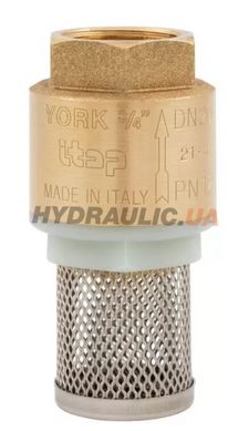 Клапан зворотній латунний (клапан-пластик) з сітчастим фільтром з внутрішньою різьбою G 1" F | ITAP YORK Ду 25
