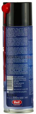 Масло поливалентное синтетическое UNIL CHAIN S в аэрозольной упаковке для смазки и защиты цепей, 500мл.