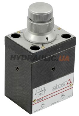 Дросель зі зворотним клапаном з компенсацією тиску стикового (модульного) монтажу під ДУ-6 (CETOP-3) QV06/16-60 | 16 л/хв, 250 БАР | ATOS
